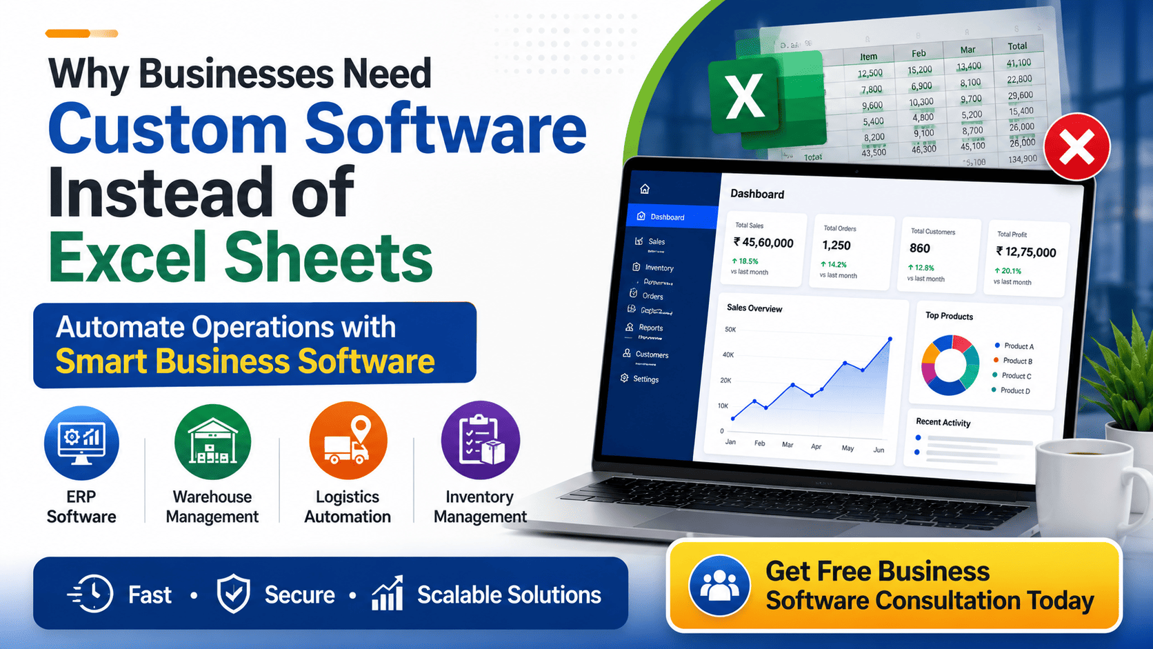 Why Businesses Need Custom Software Instead Of Excel Sheets